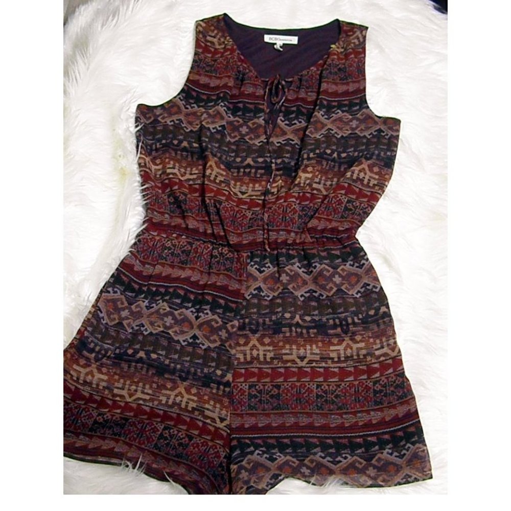 BCBG multi Color Crossover Romper - Picture 1 of 7